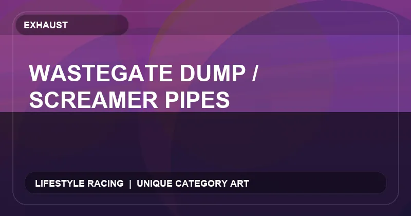 Wastegate Dump / Screamer Pipes